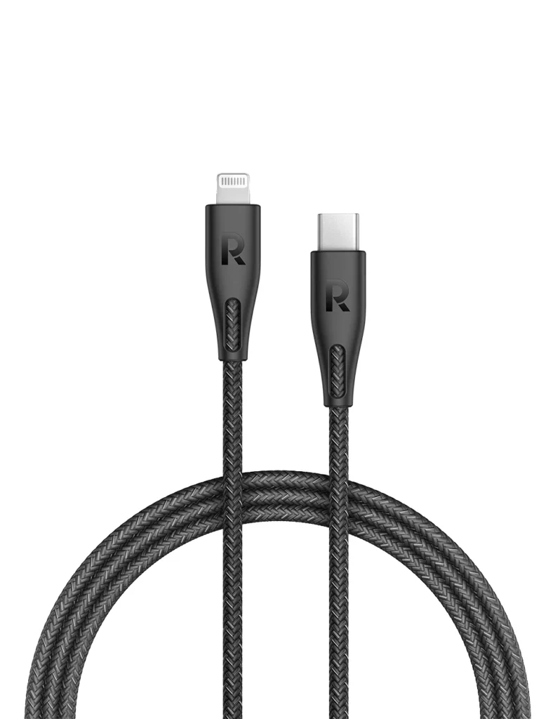 RavPower USB-C To Lightning Connector Data Cable 1.2 Meter, Black - RP-CB1017
